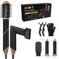 1Pc 5 In 1 Hot Air Styler Straightener Curler Dryer Automatic Wrap Styler Hair Dryer Brush Set With 3 Temp Settings ALCI Plug Glove Cable Tie 2 Alligator Hair Clips