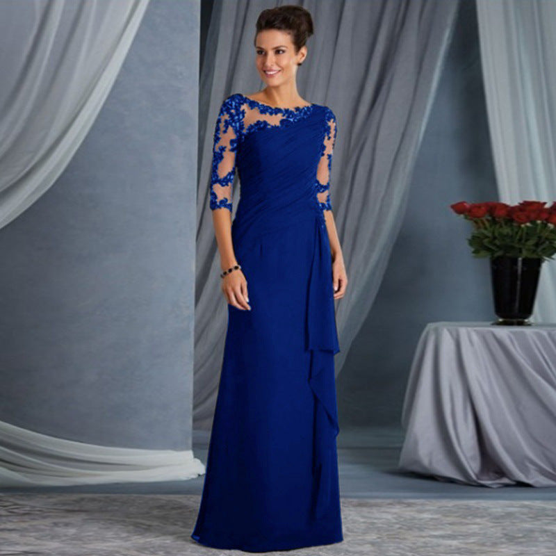 Long Sleeve Lace Slim Sexy Simple Fashion Dress