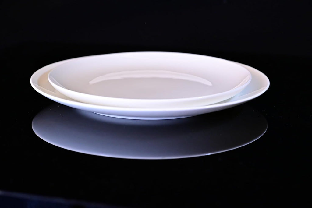 Jasmine Bone China Dinnerware Set, 16 Pieces, Service For 4, White Plates, Dishes, Bowls Set, Microwave And Dishwasher Safe