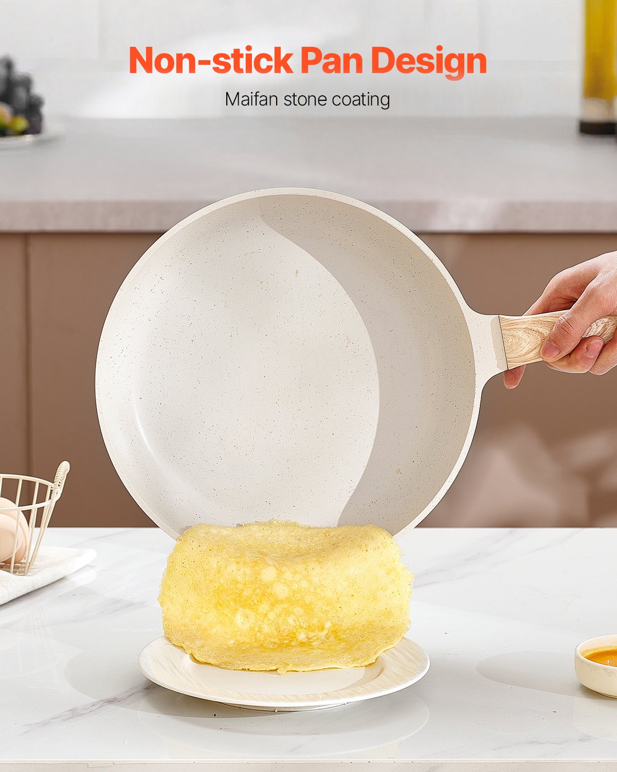 19 Piece Pots And Pans Set Granite Nonstick Kitchen Cookware Induction White