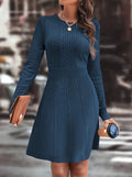 Knitted Long Sleeve Fashion Slim Fit Sweater Dress